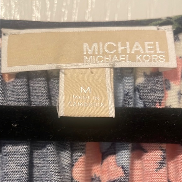 Michael Kors Blue and Red Floral Blouse Relaxed Fit - Picture 2 of 6